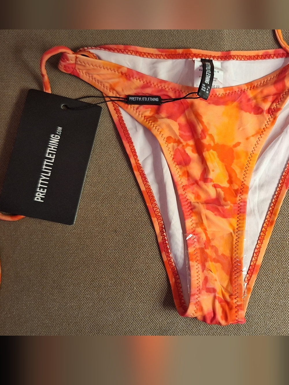 PrettyLittleThing Orange Pink Tie-Dye Bikini Bottom [1 DAY SALE💲]